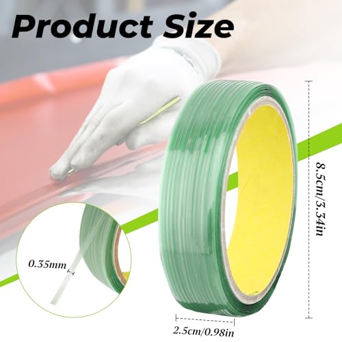Alovez 10M Knifeless Tape, Auto Vinylfolie Schneidelinie, Vinylfolie Messerloses Schneideband, No-Cut Kratzerfrei Schneideband für Car Wrapping Vinylfolie Folienscheiden