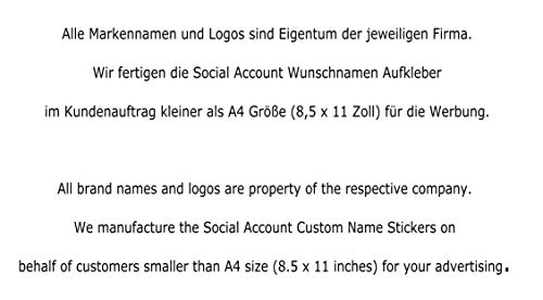 Namen Aufkleber für Werbung mit Wunsch Text & Logo - Tuning Sticker User Name fürs Auto