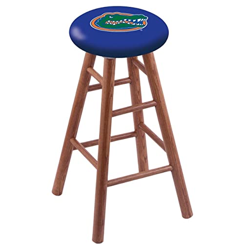 Holland Bar Stool Co. Oak Counter Stool in Medium Finish with Florida Seat by The