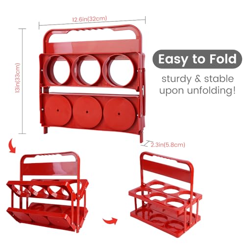 musbus Reusable Drink Carrier with Handle for Food Delivery Drivers, Portable Cup/Coffee Holder Accessories for Delivery, Foldable Drinks Caddy with Tray, Car Durable Plastic Festive Bottle, Vacation - view 2