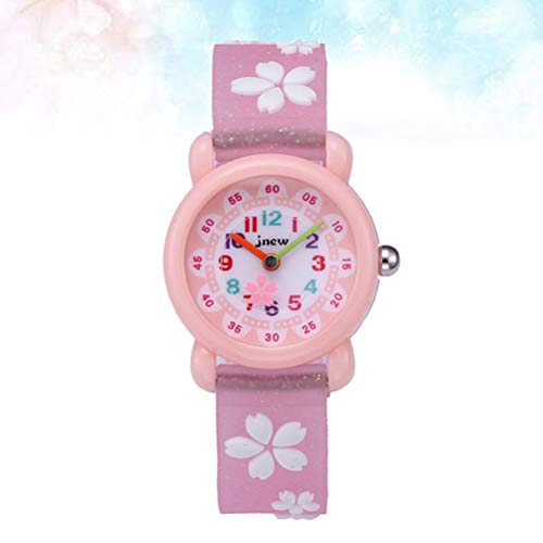 Pretty Sakura Kids Watches Quartz Watches Creative Time Learning Wrist Watches Students Wrist Watche