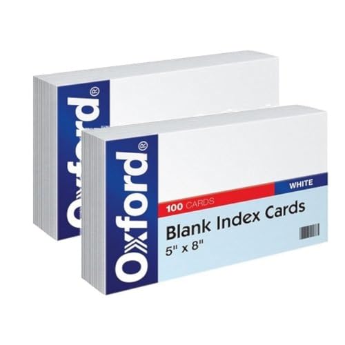 Oxford Blank Index Cards, 5