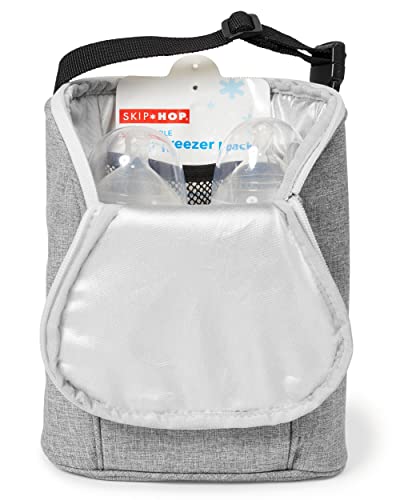 Image of Skip Hop 6-in-1 Diaper Backpack Set with Accessories and Insulated Baby Bottle Bag, Grey