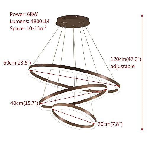 Lumière pendante acrylique télécommandable à intensité variable