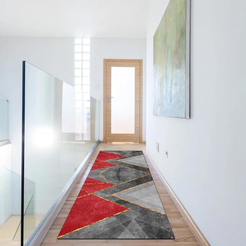 Alfombra para pasillo roja de 70x300 cm que transforma tu hogar con calidez y estilo 6