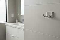 Vista 2 de Formosa Design Hardware - Gancho para toallas y batas, variedad de acabados y estilos disponibles (estilo cuadrado, níquel cepillado)