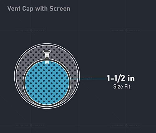 Image of Midline Valve S1506-5 Oil Tank Vent Cap with Screen; 1-1 /2 in.; Zinc Plated Galvanized Steel (5 Pack)
