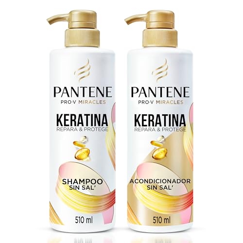 Pantene Shampoo sin sal' cabello seco Keratina con Pro Vitamina B5 510 ml + Acondicionador 510