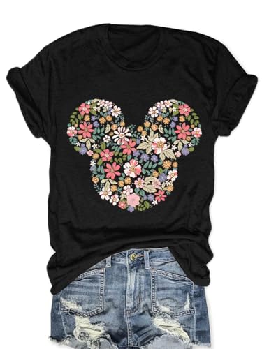 Image of Magic Kingdom Castle Shirt Holiday Short Sleeve Boho Clothes for Women