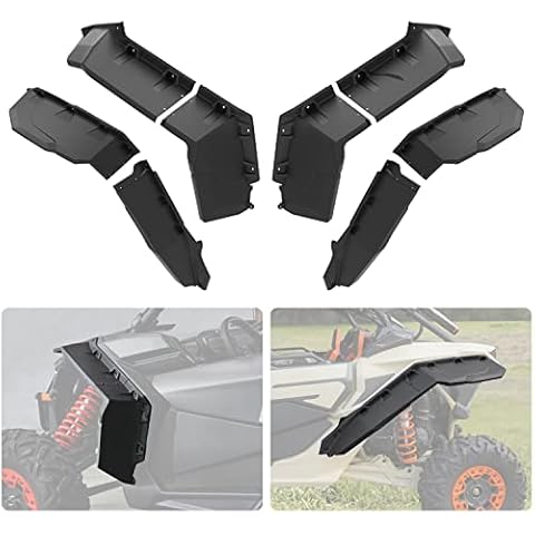 SAUTVS Front & Rear XXL Wider Fender Flares Kit for Can-Am X3, New Update Front Rear Extended Mud Flaps Mud Guards Extension for Can Am Maverick X3 MAX All Models 2017-2022 Accessories Cover