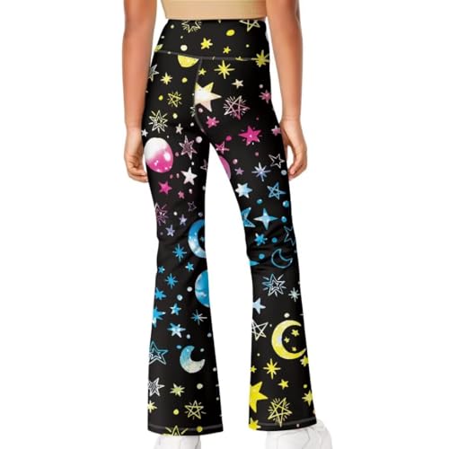 Image of Girls Flare Leggings 5-14T Cute Bell Bottoms for Girl Yoga Pants for Gym