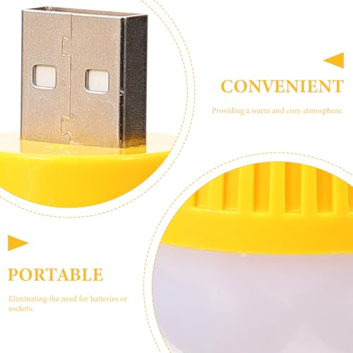 Lámparas USB LED Mini 4 piezas para noche color amarillo miniatura 3
