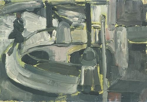De célèbres tableaux paysage toile affiche Figure sur le Blauwpoortsbrug 60x90cm