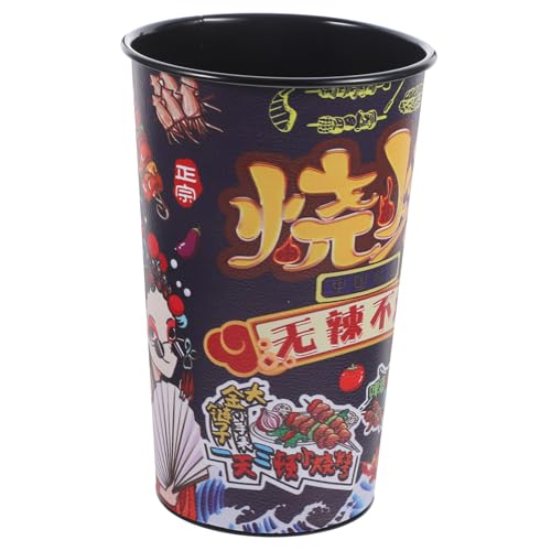 UTHCLO Spiedini in Metallo Secchio Per Bastoncini Da Barbecue Contenitore Per Spiedini Compatto Per Barbecue e Conservazione Design