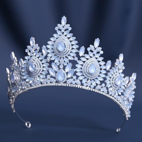 Tiara de novia para bodas barrocas y diademas de pedrería para novias 3