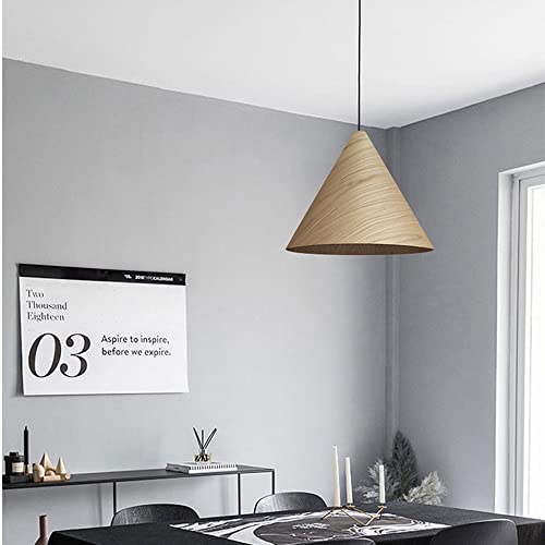 Lampe suspendue E27 bois art du fer éclairage restaurant - 2