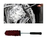 【Mikrofaser】: Unsere Autofelgenbürsten verwenden lange und saugfähige Spezialfasern, die das Auto nicht verletzen oder Flusen absondern, und beim Bürsten spritzt kein Schaum. So kann es zerkratzt werden und kann ohne Sorge gereinigt werden, und wird nicht Kratzer auf den Felgen nach der Reinigung verlassen. Es ist die perfekte Wahl für Ihr Auto und Ihre Speichen.