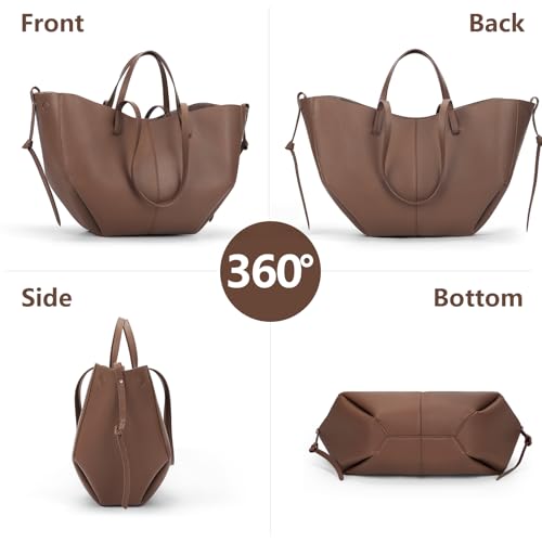 Image of Juoxeepy Work Bag Faux Leather Tote Bag for Women Trendy Handbag Purse Fall Shoulder Bag with Magnetic Closure