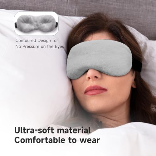 Umisleep Lavender Eye Mask, 0.45 lb Aromatherapy Weighted Eye Mask for Dry Eyes, Sleep Mask for Men Women, Hot Therapy Eye Cover for Compression Pain Relief, Eye Pillow for Puffy Eyes, Sinus Pain-Grey - Image 6