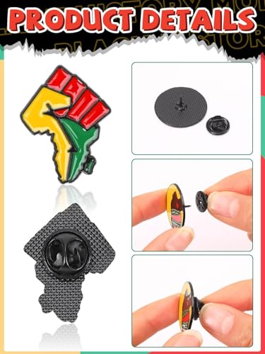 Image of JUNEBRUSHS 28pcs Juneteenth Black History Month Enamel Pins for African American Independence Day Happy Juneteenth Freedom Day Patriotic Party Decorations Supplies Goodie Bag Stuffer