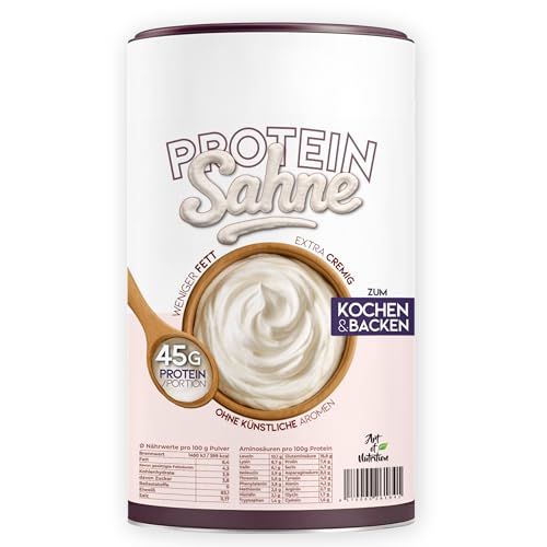 Sahneprotein zum Kochen & Backen. Zwei Komponenten Milchprotein (Mix aus Whey & Casein) - Ideal zum Abnehmen und Muskelaufbau - Kalorienarm - Made in Germany