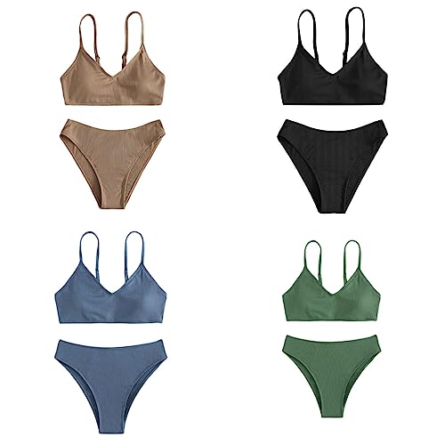 Teens Girl Bathing Suits Beach Sport Athletic Bikini Swimsuit Swimwear Girls 2 Piece Adjustable Strap Swimsuits2