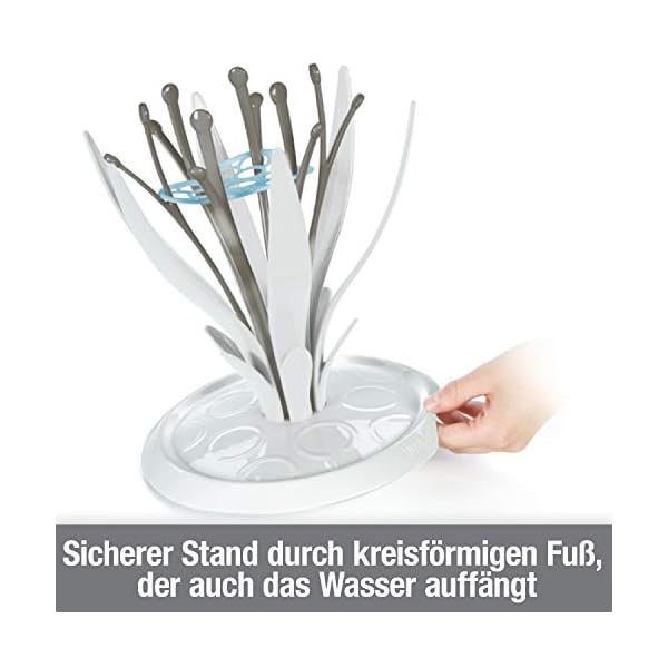 NUK MultiDry Trockenständer - praktisches Trocknen von bis zu 6 Babyflaschen und Zubehör, BPA-frei & Flaschenbürste mit… – Bild 5