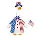 ENBOFID 4th of July Porch Goose Outfits, Patriotic Goose Outfits Costume for 23inch Plastic Cement Statue, Independence Day Goose Outfits Clothes for Outdoor Garden Patio Decor