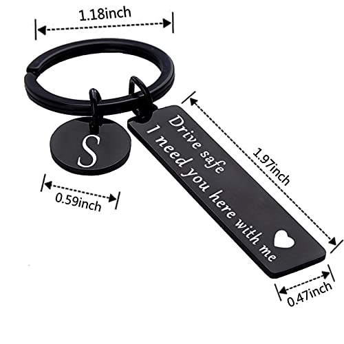 Image of drive safe keychain for him key rings for her men boyfriend