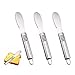 Wenlai 3 Pezzi Coltello da Burro Coltello da Formaggio, Coltello Spalmatore di Burro in Acciaio Inossidabile, Spalmatori di Formaggio, Coltelli da Toast, per Formaggio, Gelatina, Marmellata, Dessert