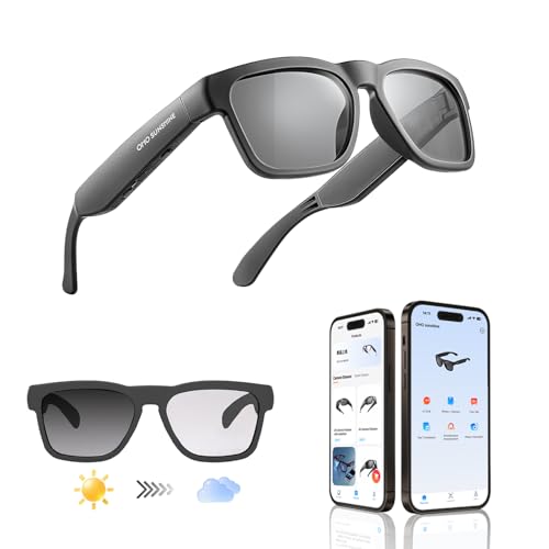 Image of OhO sunshsine AI Glasses, Bluetooth Audio Sunglasses with 10H Playtime, ChatGPT Translation & Water Resistant Open Ear Glasses