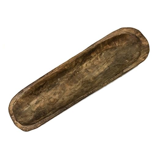 Rustic Wood Baguette Dough Bowl-Batea-Board-Small
