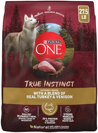 Purina ONE True Instinct Dry Dog Food, Real Turkey & Venison, 27....