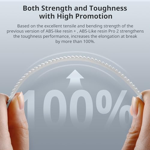 Image of ANYCUBIC 3D Printer Resin Bundle, ABS-Like Resin Pro 2 with Enhanced Strength and Toughness, Performance far Superior to ABS-Like Resin, Low Odor (Clear+Clear, 2kg)