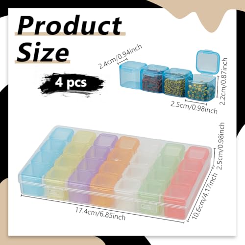 Boîte de rangement pour perles avec 112 compartiments colorés WEBEEDY - 3