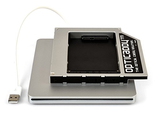 Opticaddy© SATA-3 HDD/SSD Caddy Adaptador SET y caja para Superdrive externo USB para Apple iMac (2009, 2010, 2011), Mac Mini (2009, 2010) - reemplaza SuperDrive, viene con tecnología OptiSpeed (adaptador Opticaddy originales)