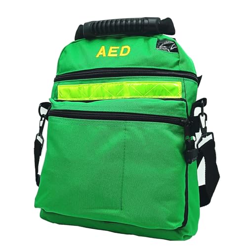 Image of First Aid Bag AED Medical 1st Aid Empty Rescue Defibrillator First Responder Bags for Emergency Critical Healthcare Protection (Bag Only) (Green)