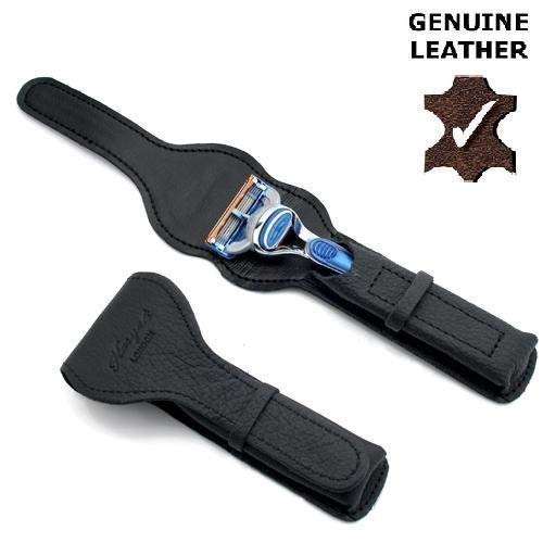 Haryali London 100% leer, klassieke collectie, beschermende / reistas van Haryali London scheermes Cover.