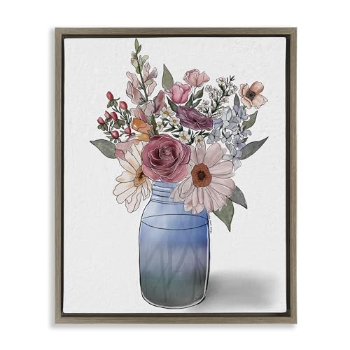 Farmer's Market Vase Floral, 25 x 31 Inch Canvas in Floater Frame