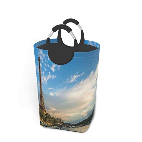 Wäschesack,Eiffelturm Sonne Eiffelturm Druck,Großer faltbarer Wäschekorb,zusammenklappbarer Wäschekorb,zusammenklappbarer