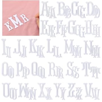 joy iron on embroidery letters