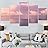 SIGNWIN 5 Panel Canvas Wall Art Modern Art Coastal Colorful Multicolor Photography Romantics Sunset for Home Decorations Ready to Hang - 60"x32"