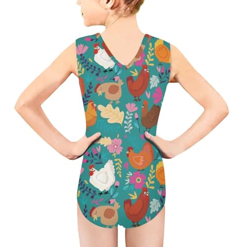 Image of Swimsuits for Girls 3-14 Summer Kids Bathing Suits Gymnastics Leotards One Piece Swimwear