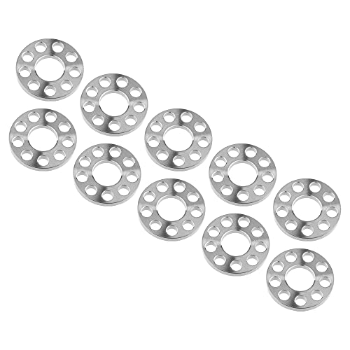 Wanyifa Titanium Washer M6 M8 M10 Spacer Nine Hole Gaskets for Motorcycle Car Pack of 10 (Silver, M8)