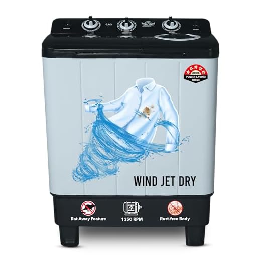 Power Guard 6.5 kg 5 Star Semi-Automatic Top Loading Washing Machine Appliance (PG65WM-Bk-OP, Black, Powerful Motor,Effective Wash Pulsator,1350 RPM & Castors)