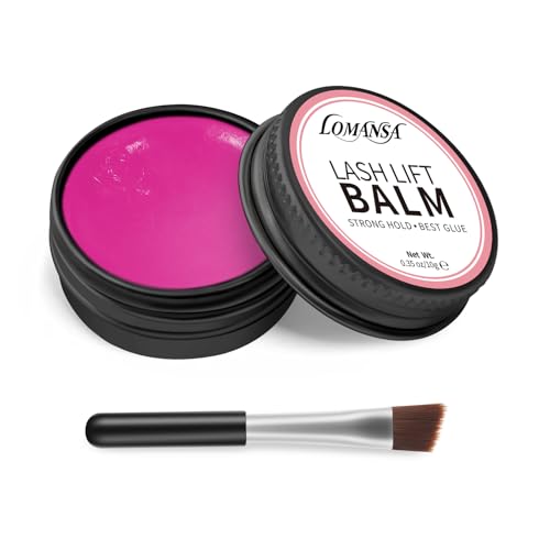 Lomansa Pegamento Lifting Pestañas, Bálsamo Pegamento Lifting de Pestañas, Pegamento de Pestañas, Fuerte Pegajosa Tratamiento 2 en 1 de Lifting y Nutrición(Rosa)