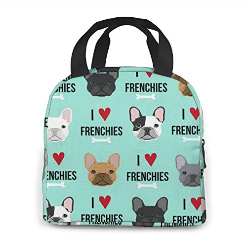 Antspuent SIBALIU486-120373978 Frenchie Dog Fabric Lunch Bag thumb #3