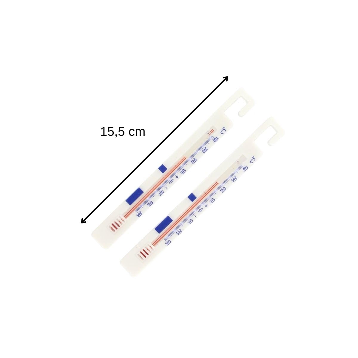 Thermomètre réfrigérateur et congélateur FM Professional Lot de 2 plastique blanc 15,5 cm