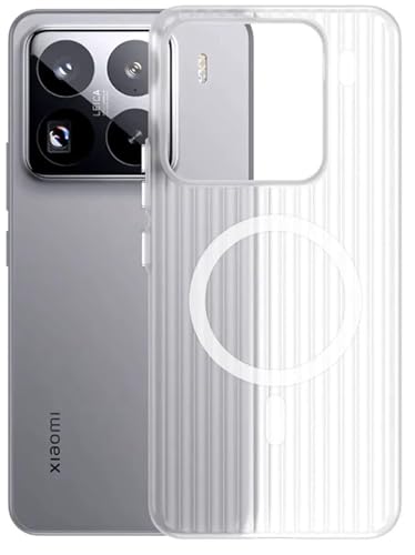 Image of Kapa Wave Magnetic Frosted Grip Back Cover for Xiaomi 15 | [MagSafe Compatible] Wireless Charging, Slim, Metal Buttons Matte Finish Back Case (White)