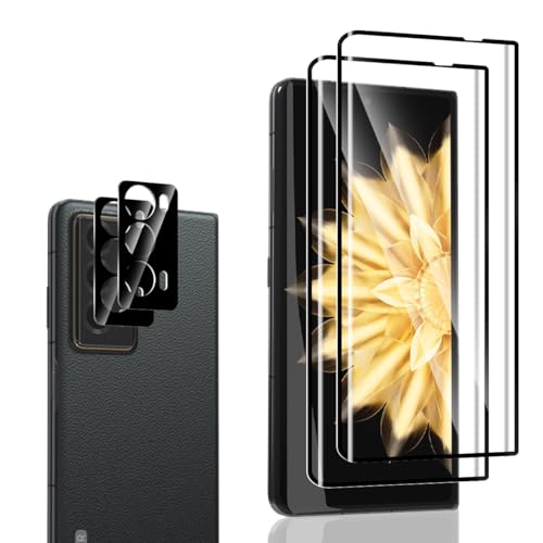 Bekiikoo Verre Trempé pour Honor Magic V2 Protection D’écran et Caméra Arrière Protecteur 3+2 Pièces, Dureté 9H, Anti - Rayures, HD Transparent, Protection Écran pour Honor Magic V2
